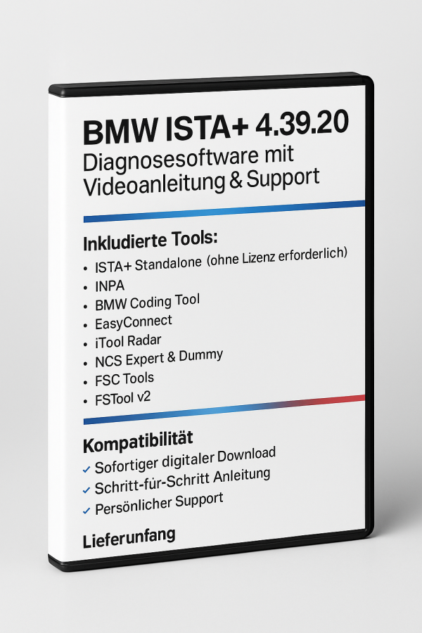 BMW ISTA+ Standalone 4.39.20 Diagnose & Codierung – Mit Video & Support